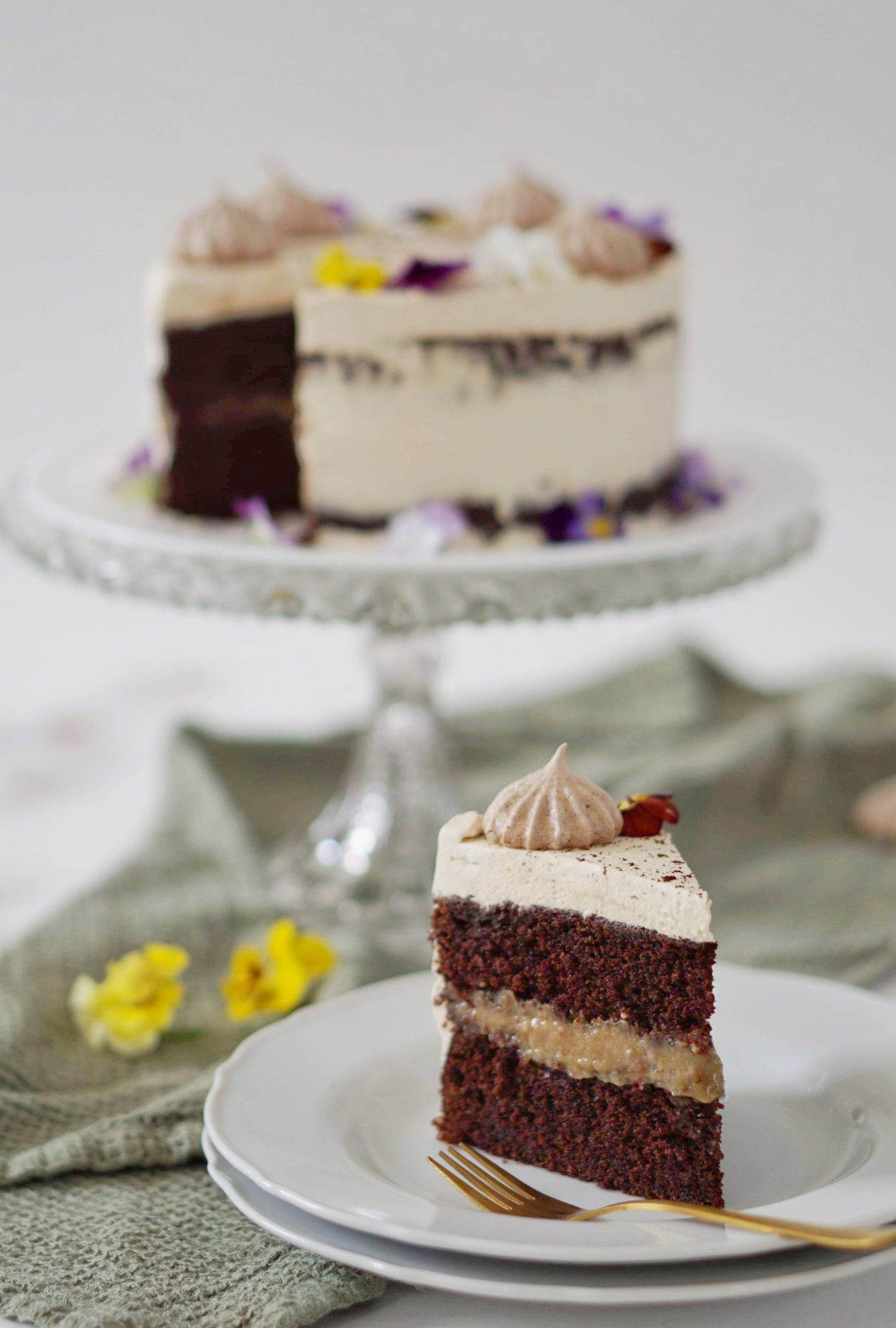 chocolate and coffee cake